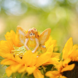 Camp Hollow Porcelain Animal Treasures - Sunflower Fairy Cake Topper