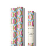 Red Cap Cards - All Over Rainbows wrapping paper: Roll of 3 Sheets