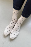 Le Bon Shoppe - Sneaker Socks: Polka Dot - Charcoal/Black