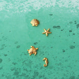 Kris Nations - Seashell Stud Earrings: 18K Gold Vermeil