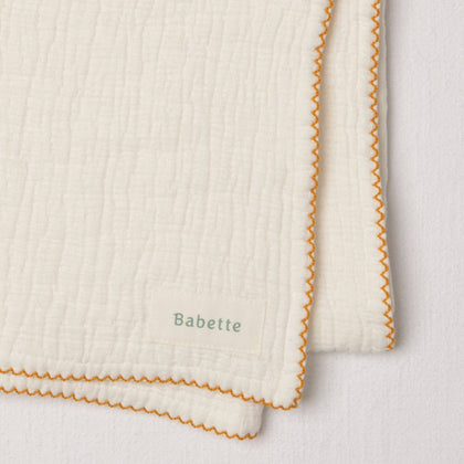 Babette - Gauze Blanket - Scalloped Trim: Marigold