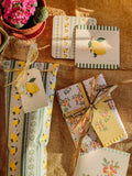 re:mused studio - Limoncello Florals Gift Wrap Sheet - Double Sided: Roll of 3 Sheets
