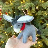 Ornaments 4 Orphans - Donkey Felt Wool Christmas Ornament