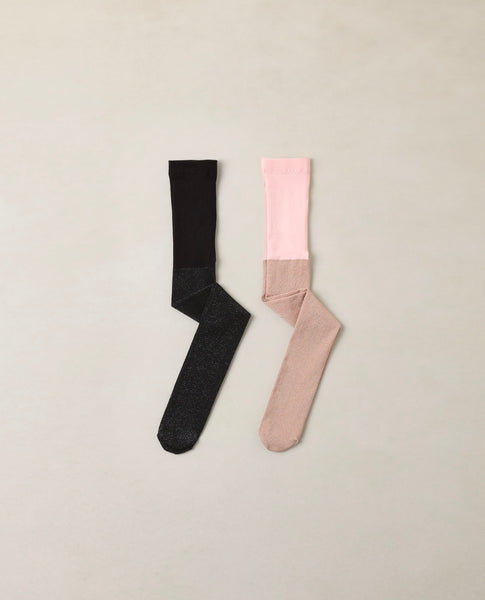 Noralee Shimmer Tights Blush & Black