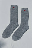 Le Bon Shoppe - Embroidered Snow Socks (wholesale): COOKIES AND CREAM + HEART