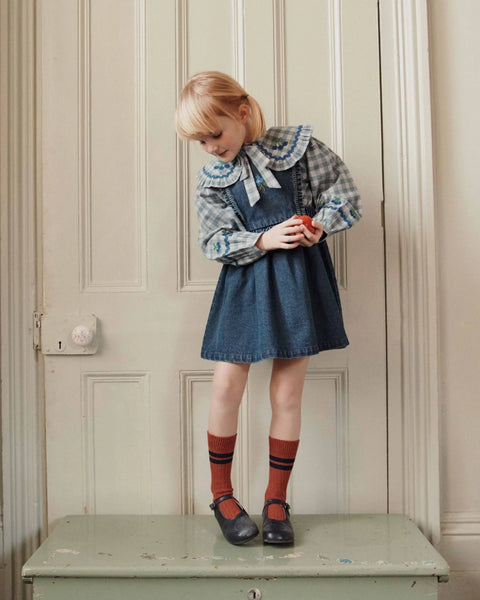 Emile at Ida Apron Dress ~ Denim