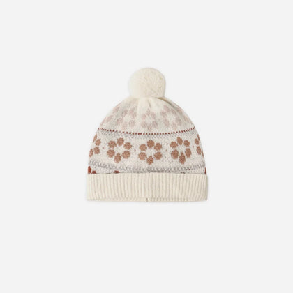 Rylee & Cru Beanie Flower Fair Isle