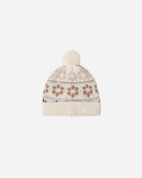 Rylee & Cru Beanie Flower Fair Isle