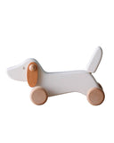 BAJO Dachshund Puppy Pull Toy: Natural