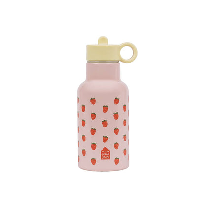 Petit Jour Paris - ST793R Insulated bottle 350ml Strawberries: Pink / Stainless Steel / 7 x 7 x 18