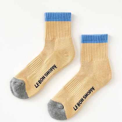 Le Bon Shoppe - Color Block Girlfriend Socks: Yellow Blue