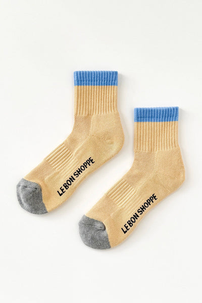 Le Bon Shoppe - Color Block Girlfriend Socks: Yellow Blue