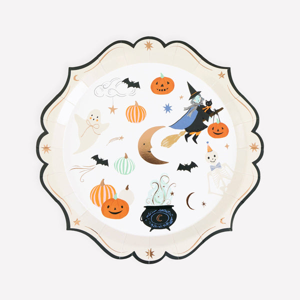Meri Meri - Ornate Edge Halloween Side Plates