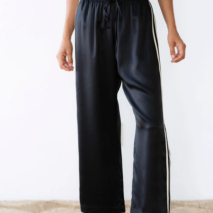 Donni Silk Stripe Crop Pant ~ Jet