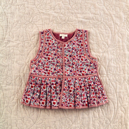 Bonjour Quilted Floral Vest