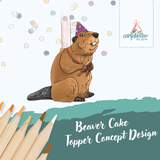 Camp Hollow Porcelain Animal Treasures - Beaver Cake Topper
