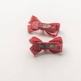 Tangle Shiny Stars - Rose Pink Little Bow Hair Barrettes