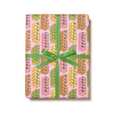 Red Cap Cards - Candy Ribbons holiday wrapping paper: Rolls of 3 sheets