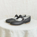 Zimmerman Shoes - Scalloped Mary Jane - Black: 7 (Toddler) / Medium (E)