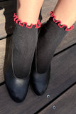 Le Bon Shoppe - The Petite Ruffled Modal Socks (wholesale): BABY BLUE / BUTTER