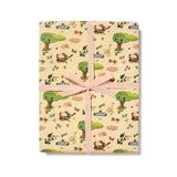 Red Cap Cards - Richard Scarry Whimsy Hollow wrapping paper: Roll of 3 Sheets
