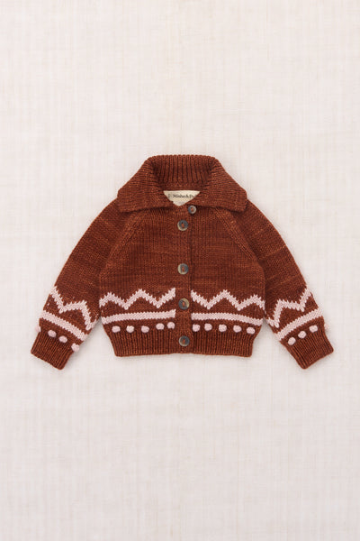 Misha & Puff Baby Zig Zag Cardigan ~ Cedar