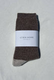 Le Bon Shoppe - Wool Waffled Socks (wholesale): Stone / Cream