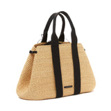 Muun Maxi Altair Bag ~ Natural + Black Handle
