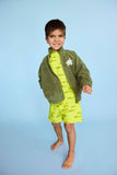 Lewis - Swim Trunks - Salmon | Chartreuse: 5T