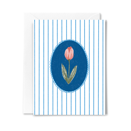 Studio Conroy - Striped Tulip Card