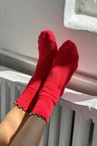 Le Bon Shoppe - Ruffled Modal Socks Paprika