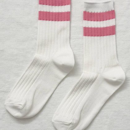 Le Bon Shoppe - Her Socks - Varsity: Pink Stripe