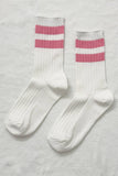 Le Bon Shoppe - Her Socks - Varsity: Pink Stripe