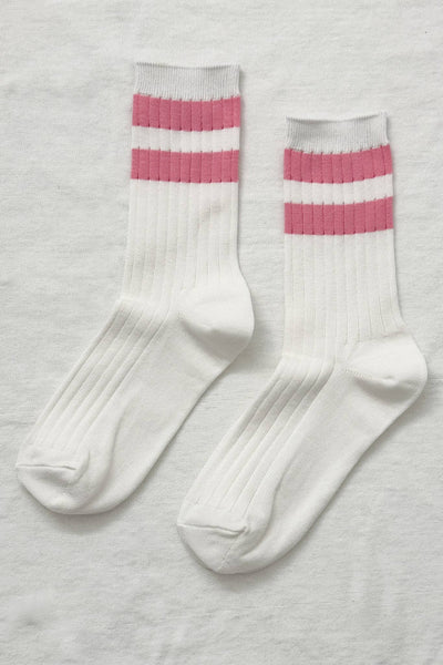 Le Bon Shoppe - Her Socks - Varsity: Pink Stripe