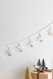 Beige & Stone USA - Christmas Velvet Chain Ribbon Bells: Red