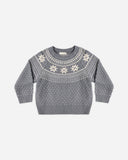 Rylee + Cru Fair Isle Sweater ~ Slate