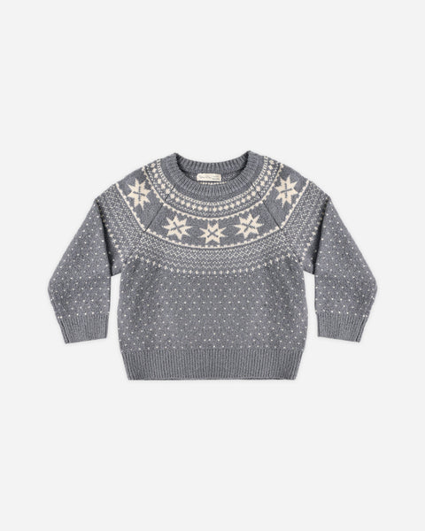 Rylee + Cru Fair Isle Sweater ~ Slate