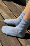 Le Bon Shoppe - Linen Scallop Socks - (wholesale): Pale Blue