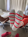 Le Bon Shoppe - Striped Boyfriend Socks: Red Blue Stripe