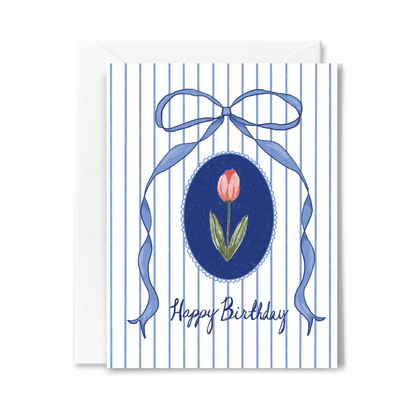Studio Conroy - Bow and Tulip Birthday Card