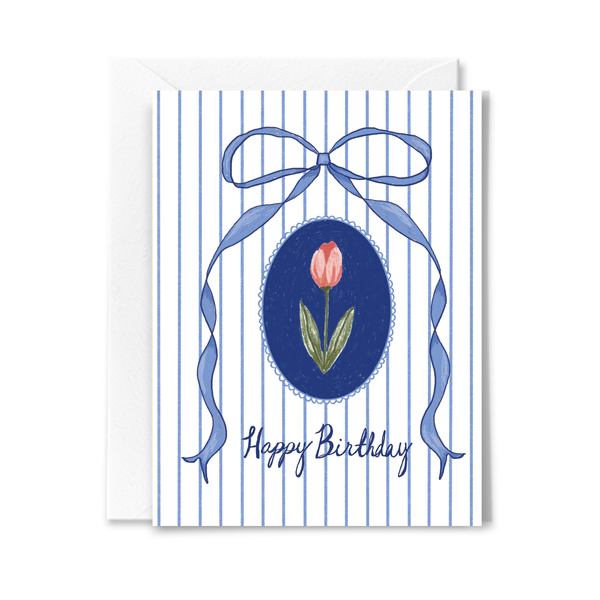 Studio Conroy - Bow and Tulip Birthday Card