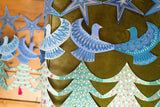 East End Press - Christmas Trees Concertina Garland