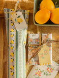 re:mused studio - Limoncello Florals Gift Wrap Sheet - Double Sided: Roll of 3 Sheets