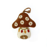 Ornaments 4 Orphans - Mushroom House Embroidered Wool Christmas Ornament