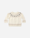 Quincy Mae Rex Sweater ~ Tree Fair Isle