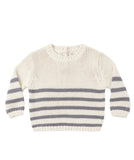 Quincy Mae Rex Sweater ~ Slate Stripe