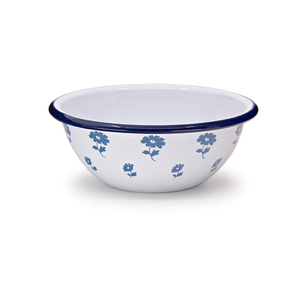 Crow Canyon Home - Enamelware 20 oz Cereal Bowl: Blue