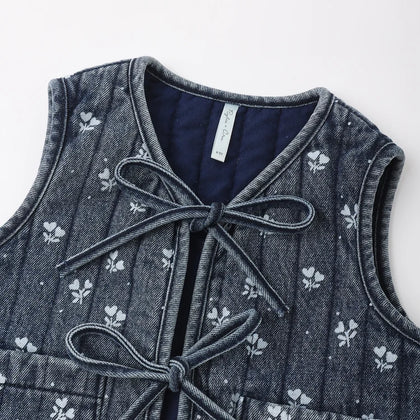 Rylee + Cru Denim Vest ~ Hearts
