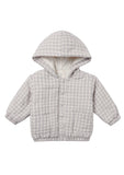 Quincy Mae Hooded Woven Jacket ~ Gingham