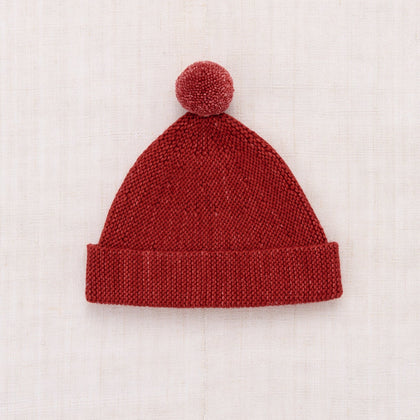 Misha & Puff Garter Hat ~ Garnet
